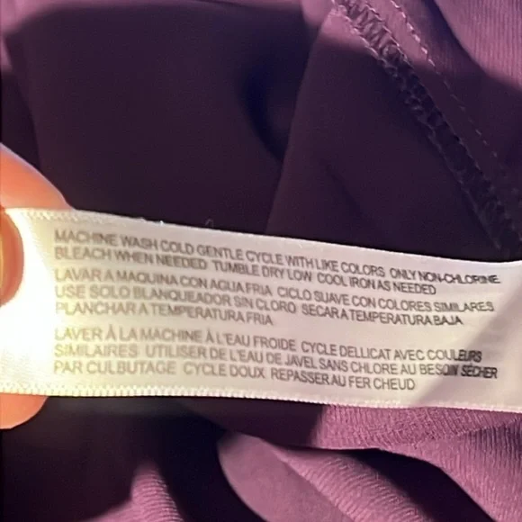 Eloquii Women’s Top 16 Purple Sheer Hi-Lo Long Sleeves - Picture 7 of 10